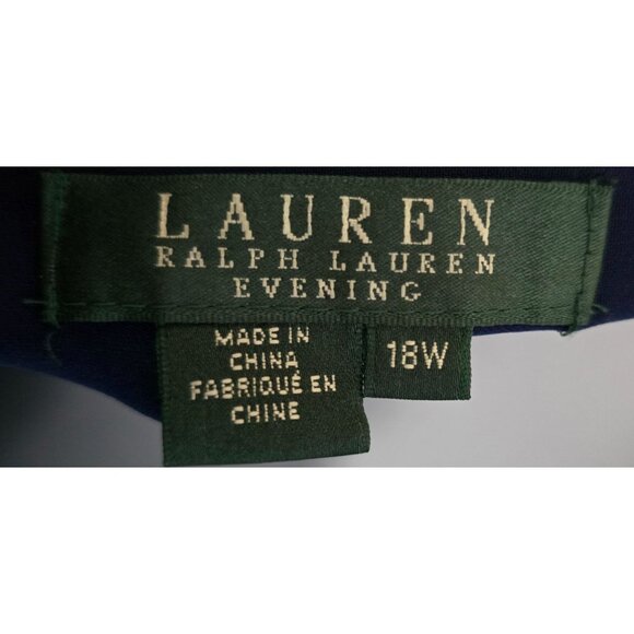 Navy Blue Evening Dress With Rhinestone Embellishments & Ruched Detail chic glam - Picture 6 of 10